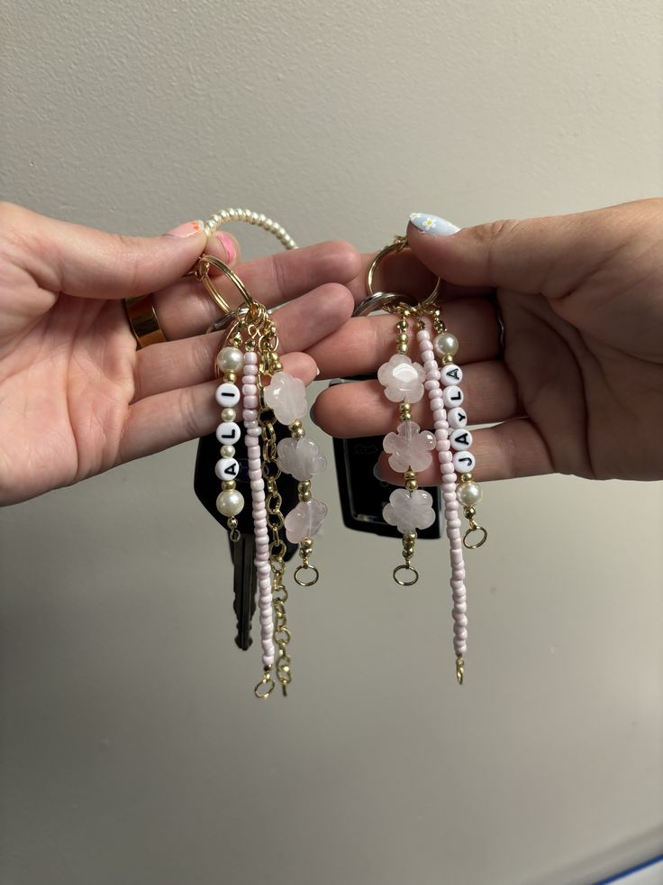 Beaded Name Customizable Keychain