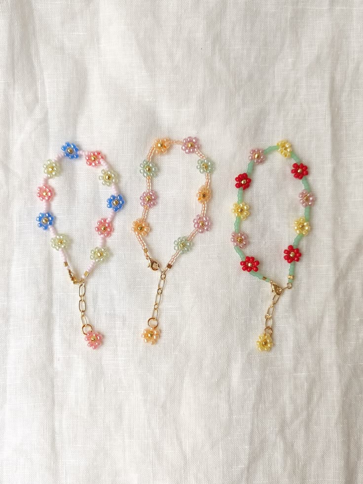 trio Glass Beaded Bracelet